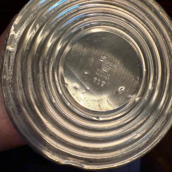 "Crown" weighted Sterling Candlesticks - Picture 2 of 2